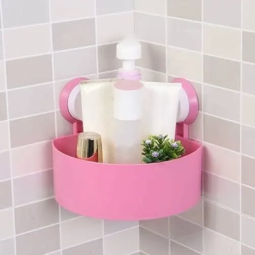 Bathroom Corner Shelf - Pink