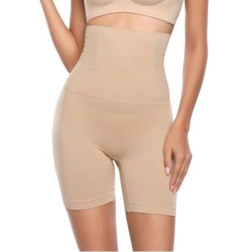 Woman High Waist Leggings - Inner Thermal Wear - Biege