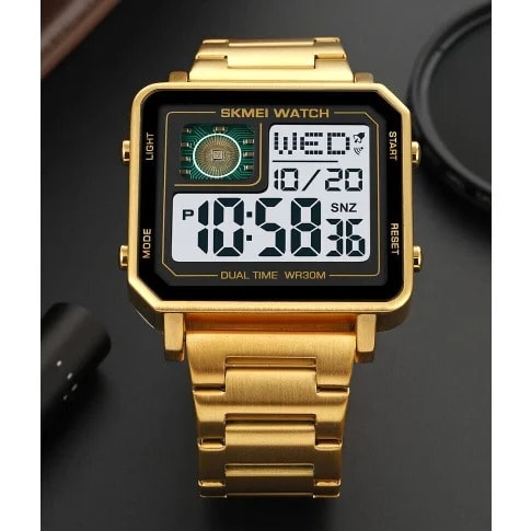 Square Digital Sport Wristwatch