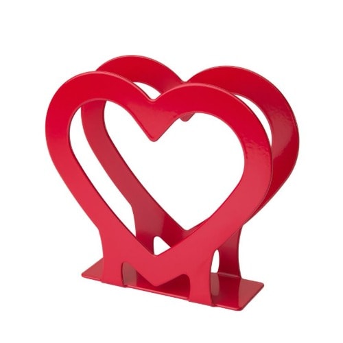 Vinter Napkin Holder Heart-Shaped - Red