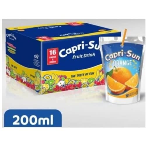 Chi Capri-Sun Orange Fruit Drink - 200ml × 16 Pcs