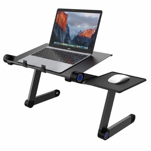 Foldable Adjustable Laptop Table With Mouse Pad And Cooling Fan