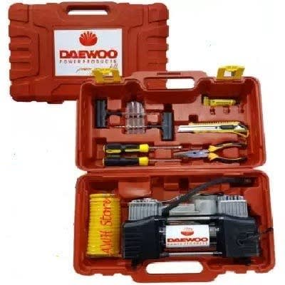 Heavy Duty Car Air Pump Compressor With Full Puncture Repair Tool Kit - 12 Volt