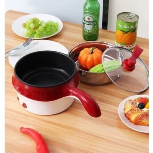 2 In 1 Non-stick Stainless Steel Mini Electric Pot And Pan