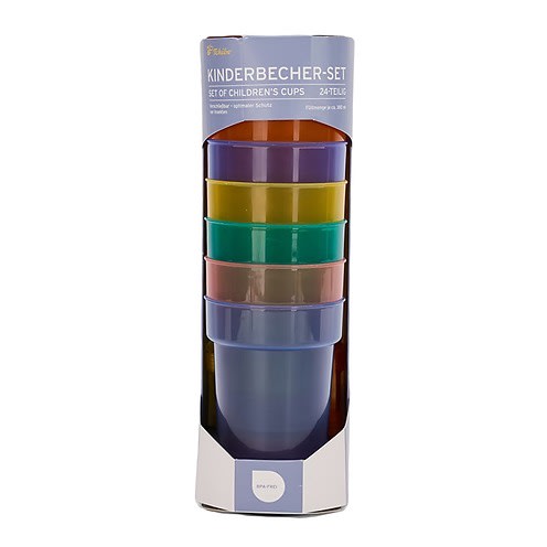 Tchibo Childrens Cup With Straw 380 Ml 6-pack - Mixed Colour