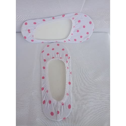 Women's Summer Socks For Flats - White And Pink