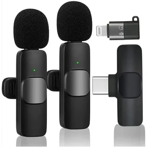 K9 2-in-1 Wireless Lapel Microphone For Type C And iPhone