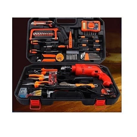 Tools Box Kit With Electric Drill Machine