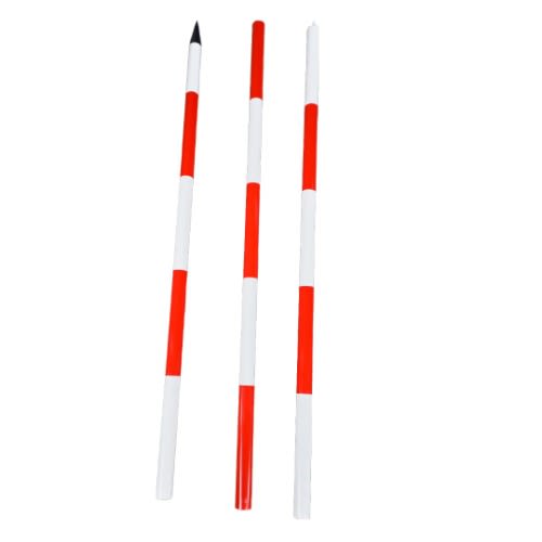 Aluminum Range Pole For Surveying Marks - 3m X 3 Sections