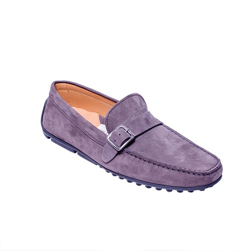 Patrizio Dolci Suede Loafers Shoe - Grey