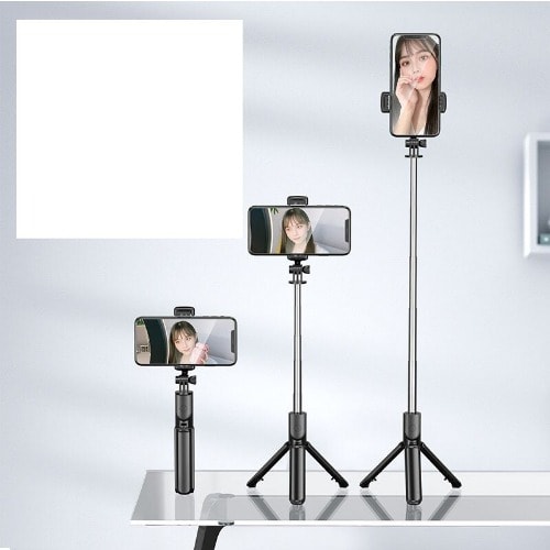 360 Rotating Remote Control Selfie Stick Tripod Phone Stand With Led Light