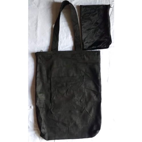 Plain Black Tote Bag With Purse