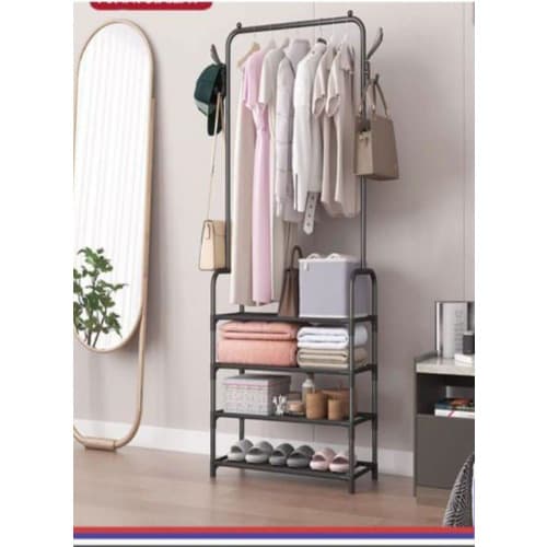 Multifunction 2 In 1 Cloth Hanger And Shoe Rack
