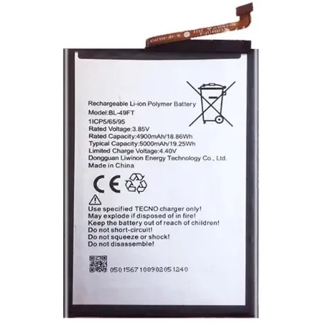 Replacement Battery For Tecno Camon 15