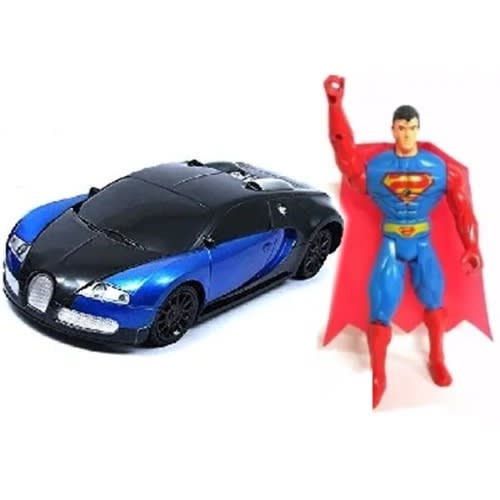 Super Man Super Hero Toy - A Blue Battery Powered Siren Toy Car