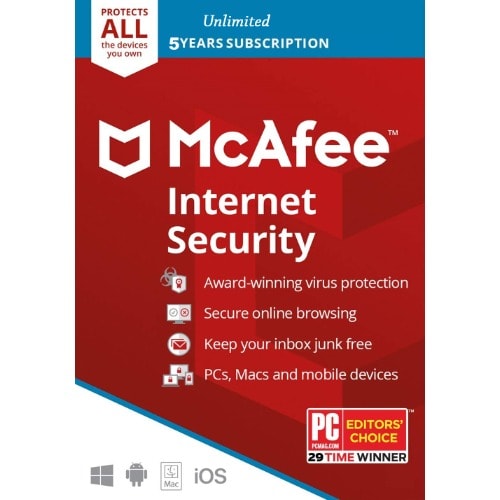 Internet Security 2021 Antivirus - Pc - Mac Download - Unlimited Devices - 5 Years Subscription