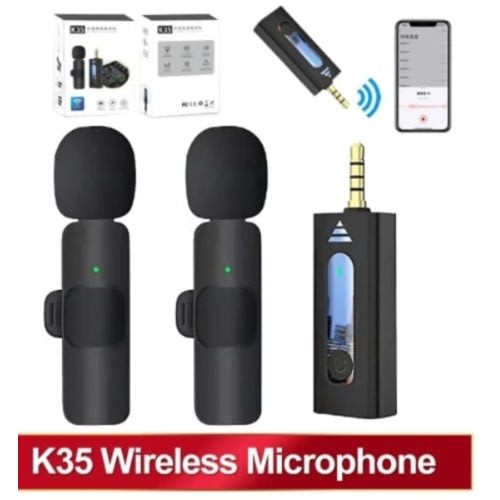Wireless 3.5mm Lapel Condenser Microphone For Camera & Smartphone Recording