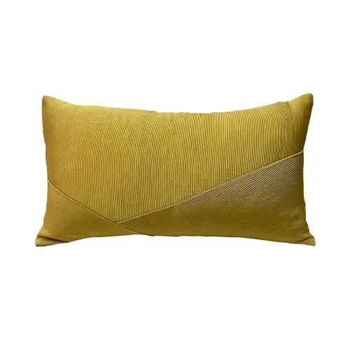 Throw Pillow-30x50cm- Patterned Yellow
