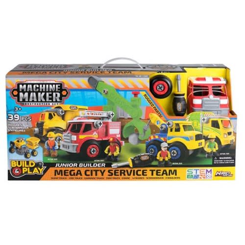 Nikko Toys Machine Maker Construction Mega City Service Team - 39-Piece Set