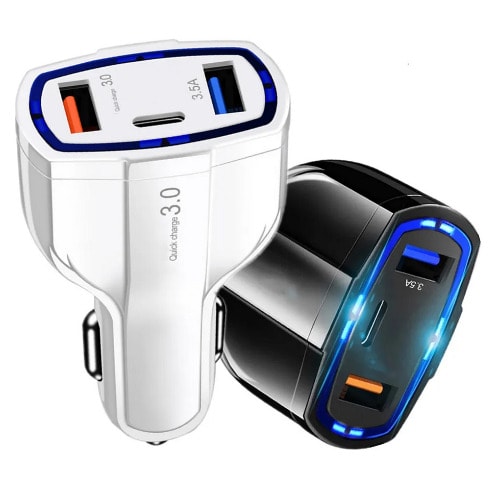 Type C Qc 3.0 Pd Usb-c Vehicle Auto Power Adapter - 35W