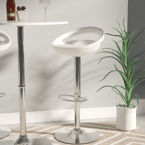 Bar Stool Kitchen Chair - White