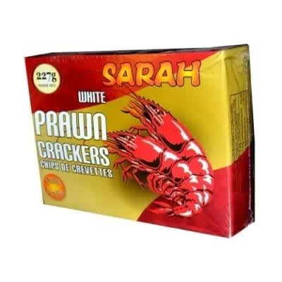 Sarah White Prawn Crackers - 227g - Pack Of 4