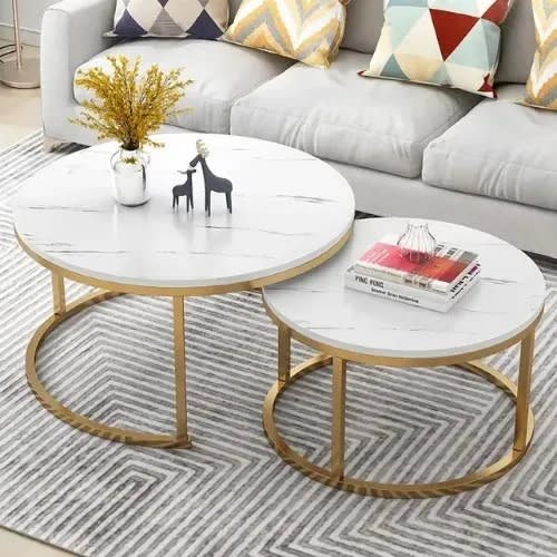Nesting Nordic Side Coffee Table - 2 In 1