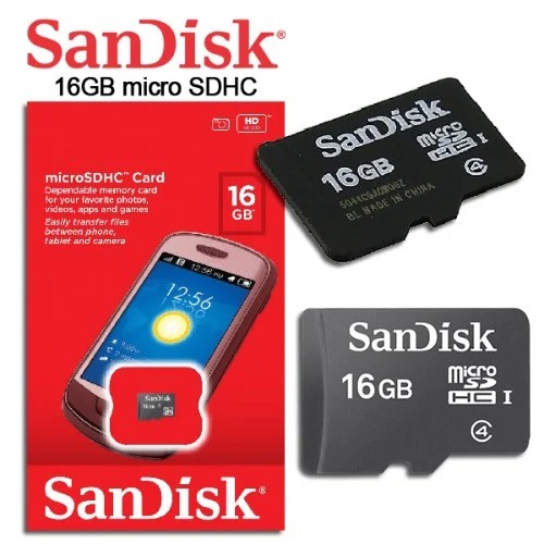 Microsdhc Memory Card - 16GB- Black