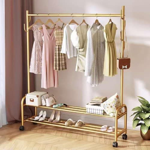 Multipurpose Cloth & Shoe Rack With Wheels