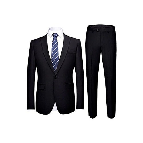 Fitted Cooperate Men's Suit- Black