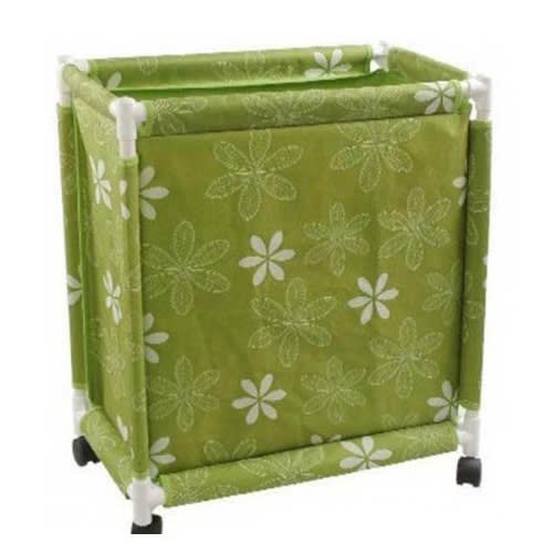 Oxford Cloth Folding Laundry Storage Basket -  Green