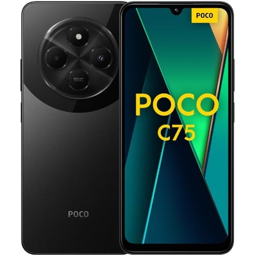 POCO C75 - 6.88" - 128GB ROM - 6GB RAM - 4G LTE - Dual SIM - Fingerprint - 5160mAh - Black