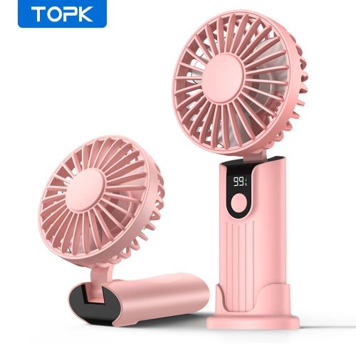 Topk K38 Handheld Multifunctional Fan - Pink
