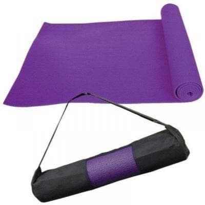 Portable Yoga Mat with Bag - 6 x 9ft - Purple