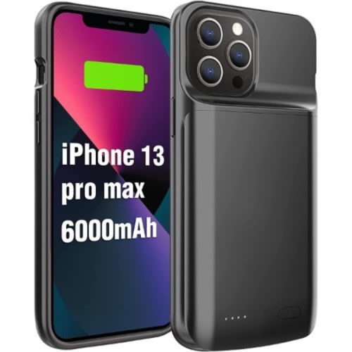 Battery Case For iPhone 13 Pro Max Ultra Slim Full Protection - 6000mAh