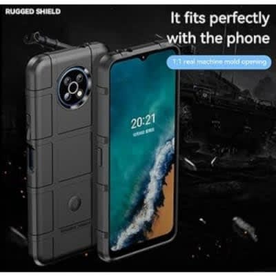 Rugged Shield Back Case For Nokia G50 - Black