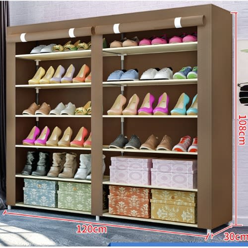 6 Layers Double Column Shoe Rack - space Of 36 Pairs