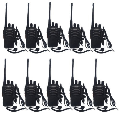 Bf888s Walkie Talkie Radio With Earpiece - 10pieces
