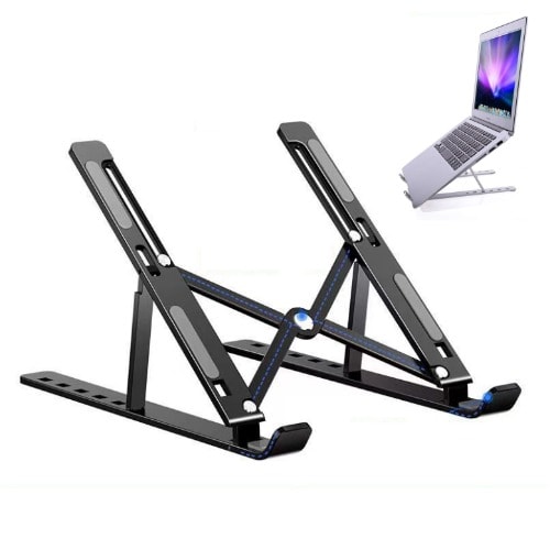 Adjustable & Foldable Laptop Stand - Black