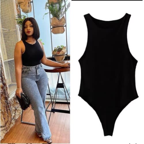 Ladies Pin Down Top - Black