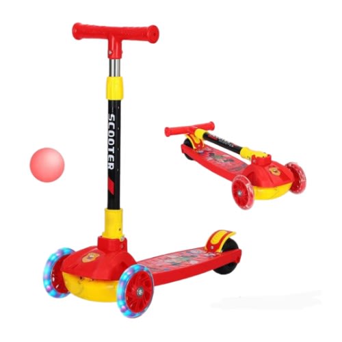 Children's Scooter With Flashlight Display Wheels