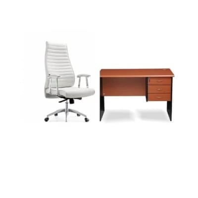 Executive Office Chair & Standard Office Table Set