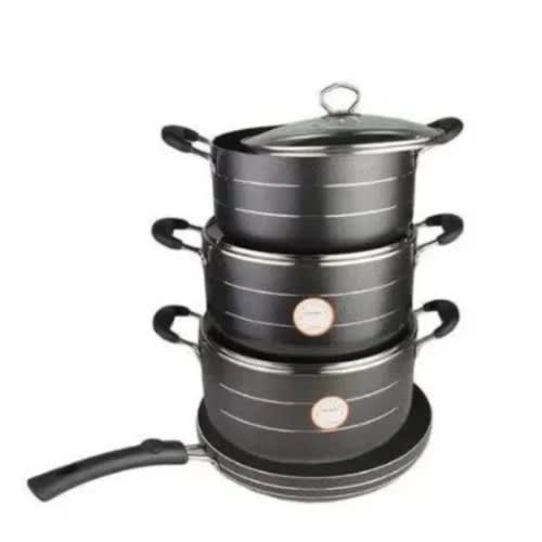 Set Of 4 Non Stick Pot With Fry Pan