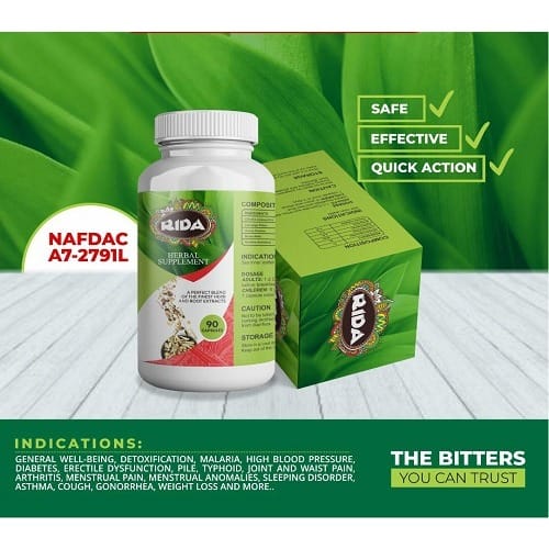 Rida Herbal Bitters - 90 Capsules