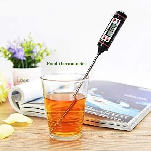 Lcd Kitchen Digital Thermometer With Stainless Steel Sensor Probe
