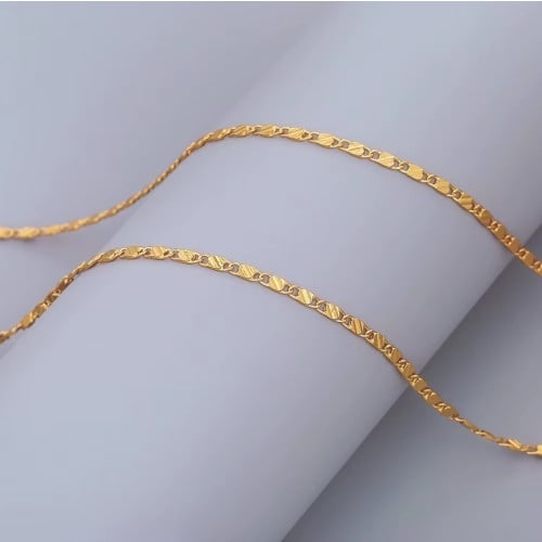 18k Gold Plating Gf Twisted Wedding Chain Necklace - 26"