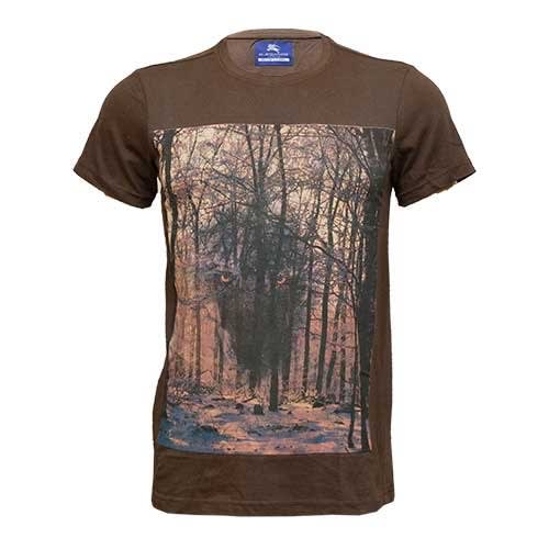 Men's Tree Design T-shirt - Chocolate