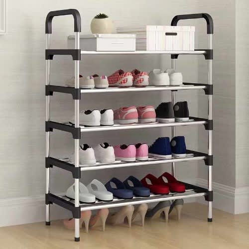 5 Layers Stainless Steel Shoe Rack