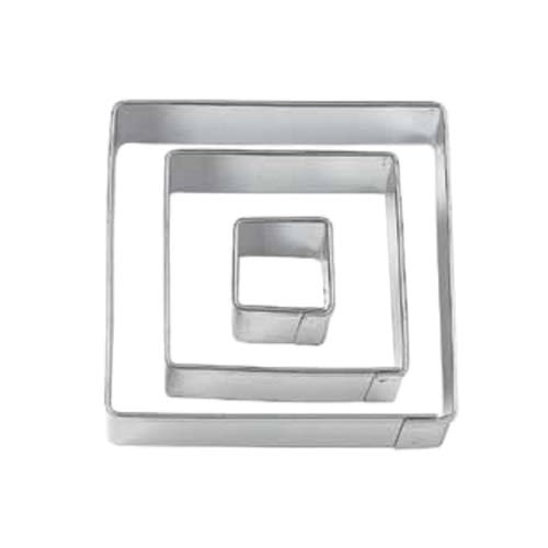 Wilton Square Fondant Cut-outs Cutters Mold - 3 Pieces