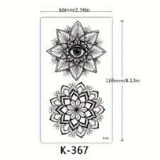 Flower Eye Temporary Tattoo Sticker